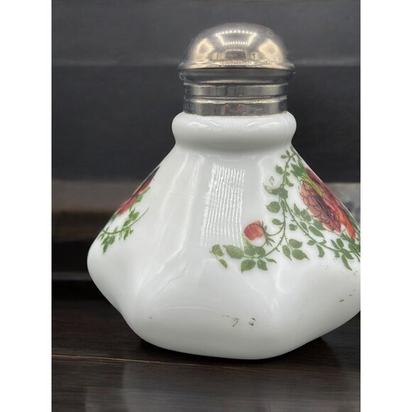 Antique Victorian Milk Glass Floral Syrup Pitcher Circa 1900 - Picture 6 of 15